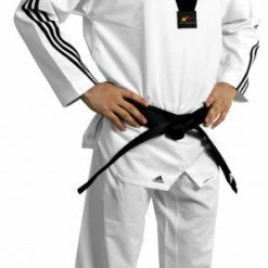 Adidas Taekwondo ADIFLEX 2 Uniform, Black V-Neck