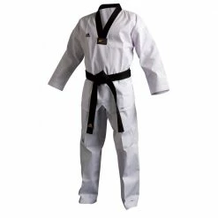 Adidas Taekwondo AdiChamp 3 Uniform, Black V-Neck