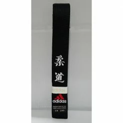 Adidas Elite Black Belt W/ Judo Embroidery - 1.5"