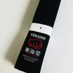 Tokaido Japan BLBK 賛成者 Pro Black Belt - 1.5" Karate